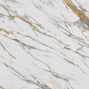 Piedra Sinterizada Calacatta New Royale | Satinado | 3.20x1.60mx12mm | Nexo Acabados