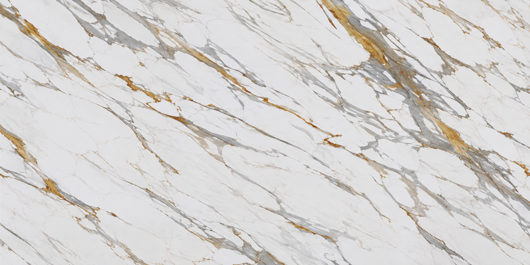 Piedra Sinterizada Calacatta New Royale | Satinado | 3.20x1.60mx12mm | Nexo Acabados